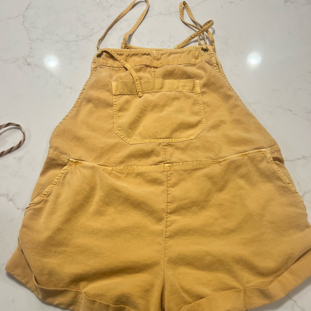 Billabong Yellow Jumpsuit Relaxed Fit Bib Style